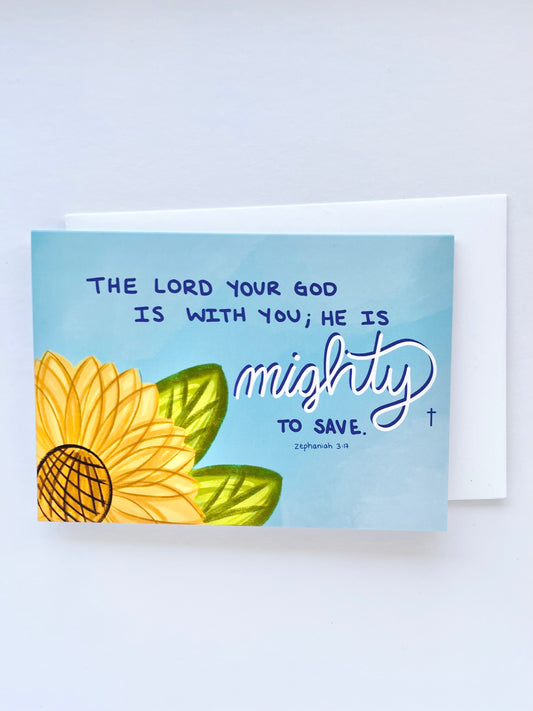 Mighty to Save - Greeting Card