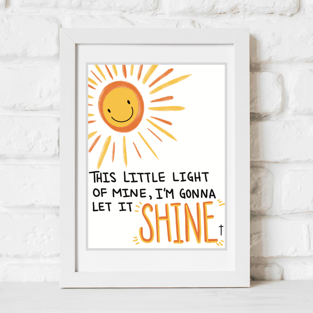 Digital Download This Little Light, Kids room decor