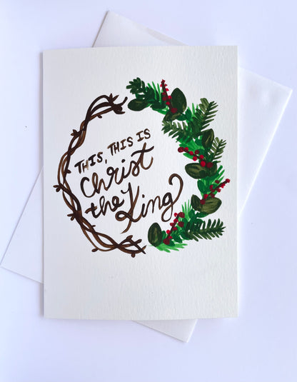 Christ the King - hand painted Christmas Card