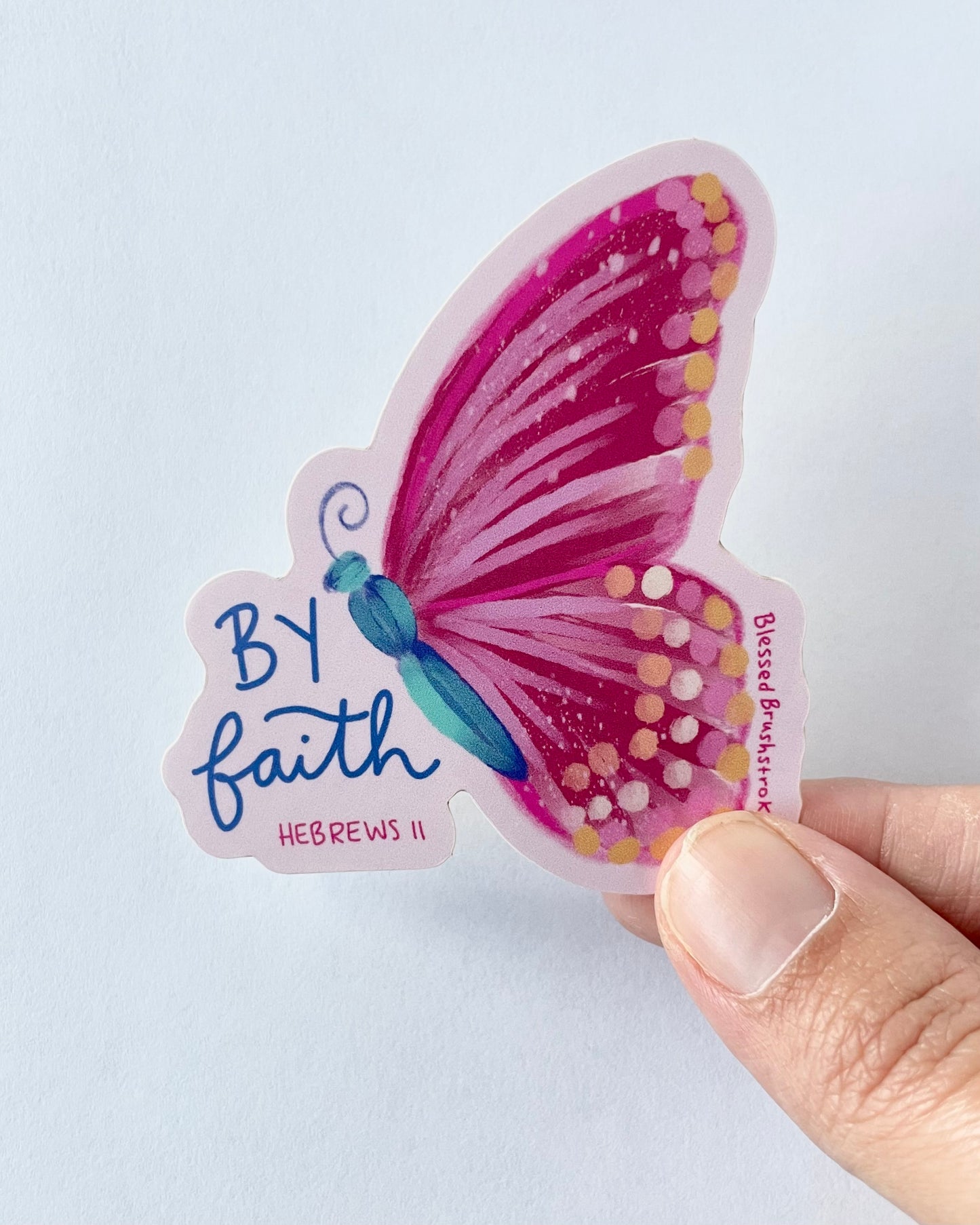 By Faith Butterfly sticker