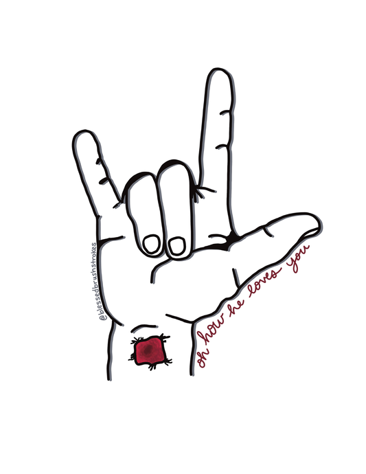 Oh How He Loves sticker