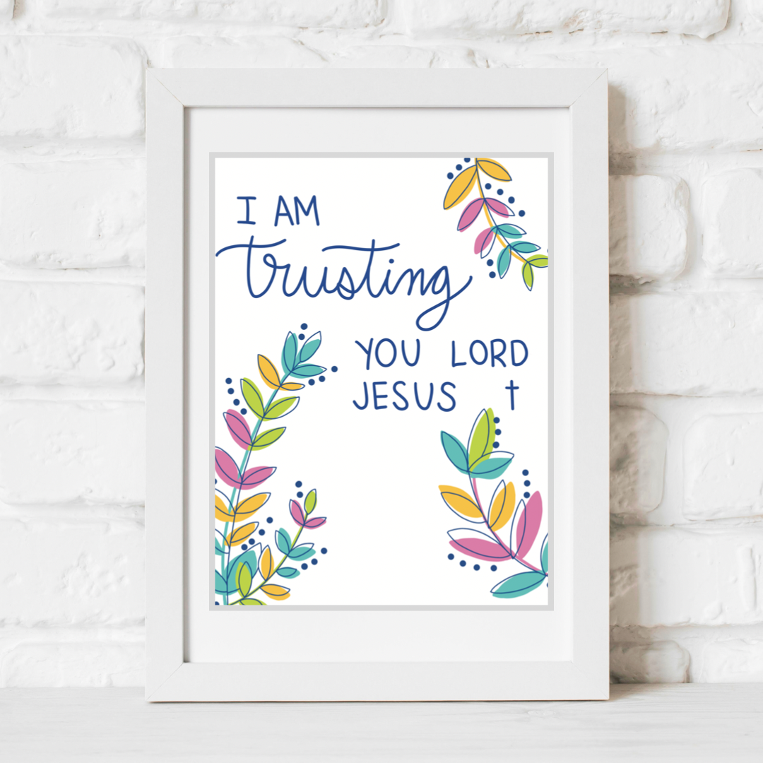 Digital Download I Am Trusting You Lord Jesus, Hymn Art