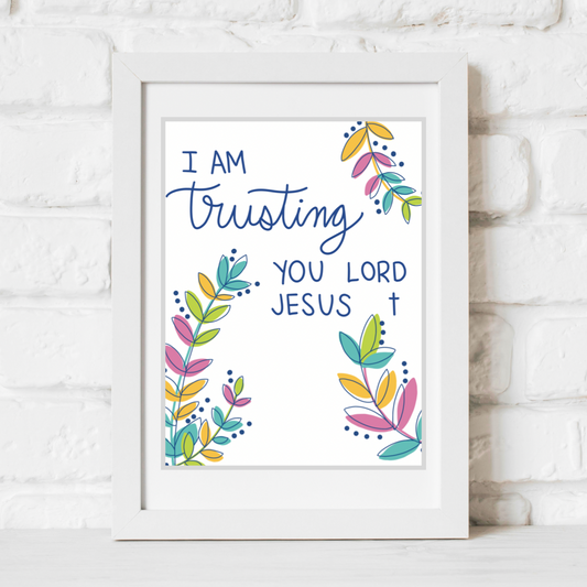 Digital Download I Am Trusting You Lord Jesus, Hymn Art