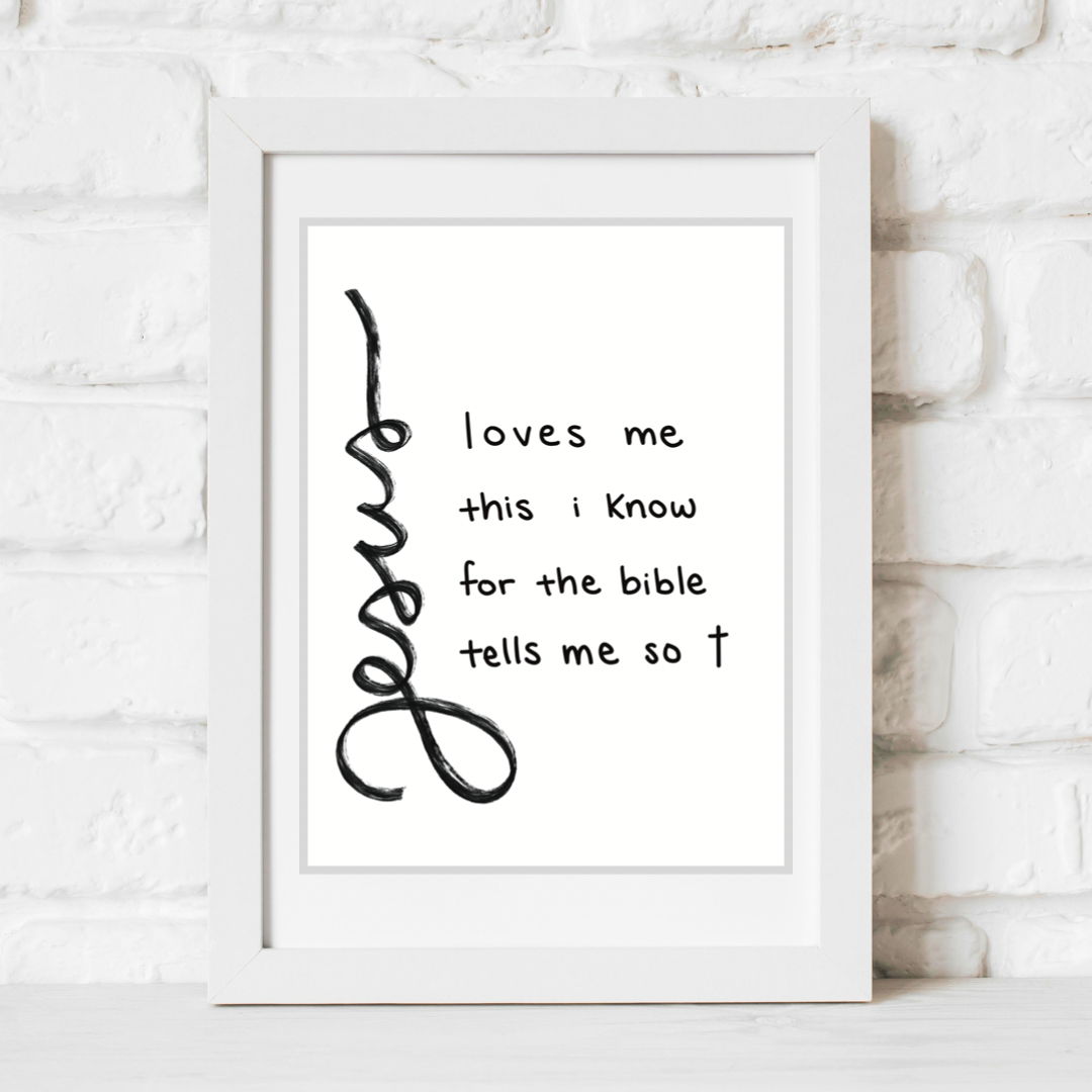 Digital Download Jesus Loves Me, Hymn Art